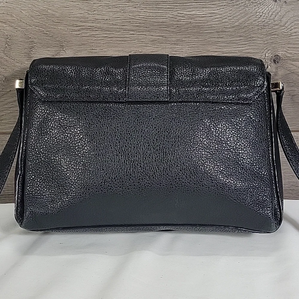 Kate Spade Black Textured Leather Crossbody Shoulder Bag
